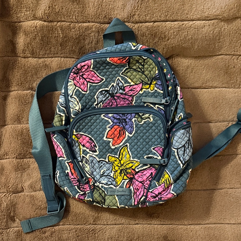 Vera Bradley Quilted Backpack - Floral Design